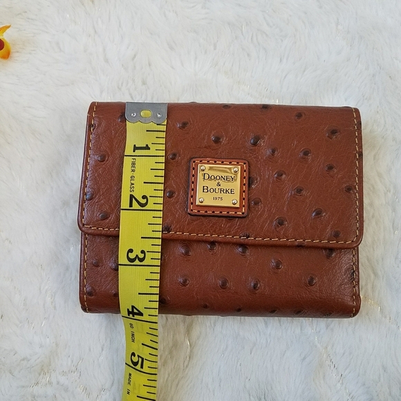 Dooney & Bourke Ostrich Small Flap Wallet - Picture 3 of 9